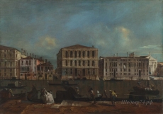 londongallery/francesco guardi - venice - the grand canal with palazzo pesaro